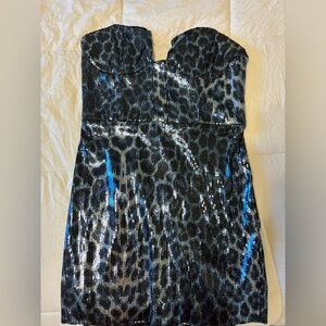 Zara sequin cheetah dress!
